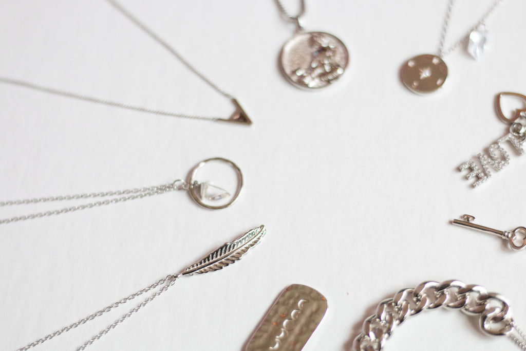 Sterling silver affirmation necklaces by I Am Love Project