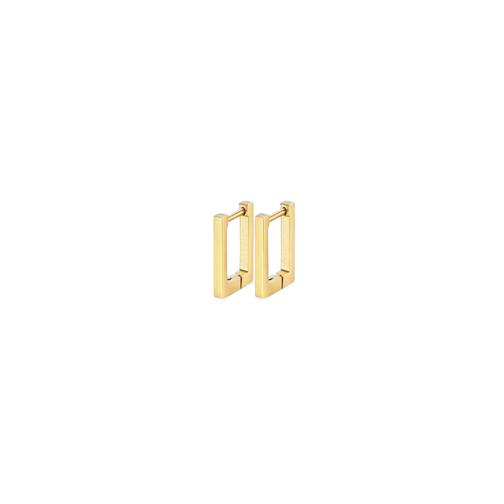 Small Rectangle Non-Tarnishing Everyday Hoops