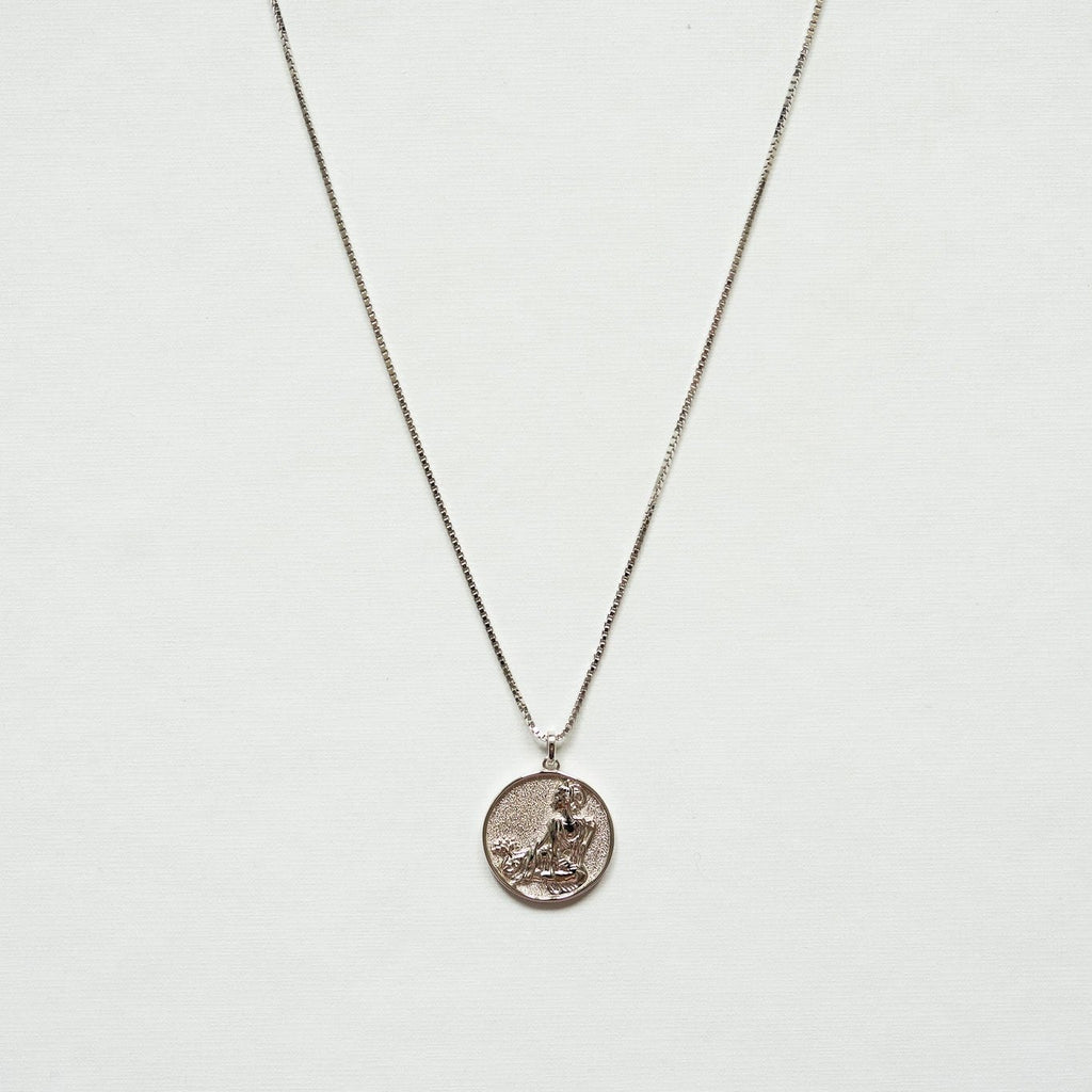 Sterling Silver .925 Chinese Kuan Yin Necklace