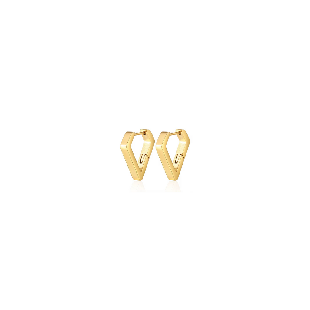 18K Gold Plated Pointed Hoops