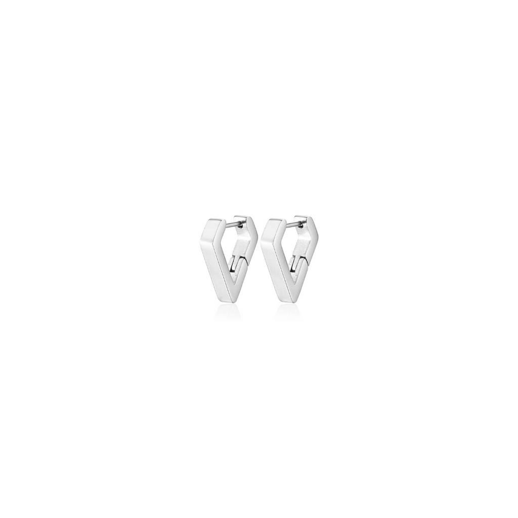 Geometric stainless steel hoops