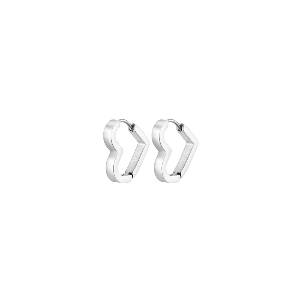 High quality stainless steel heart shaped hoops