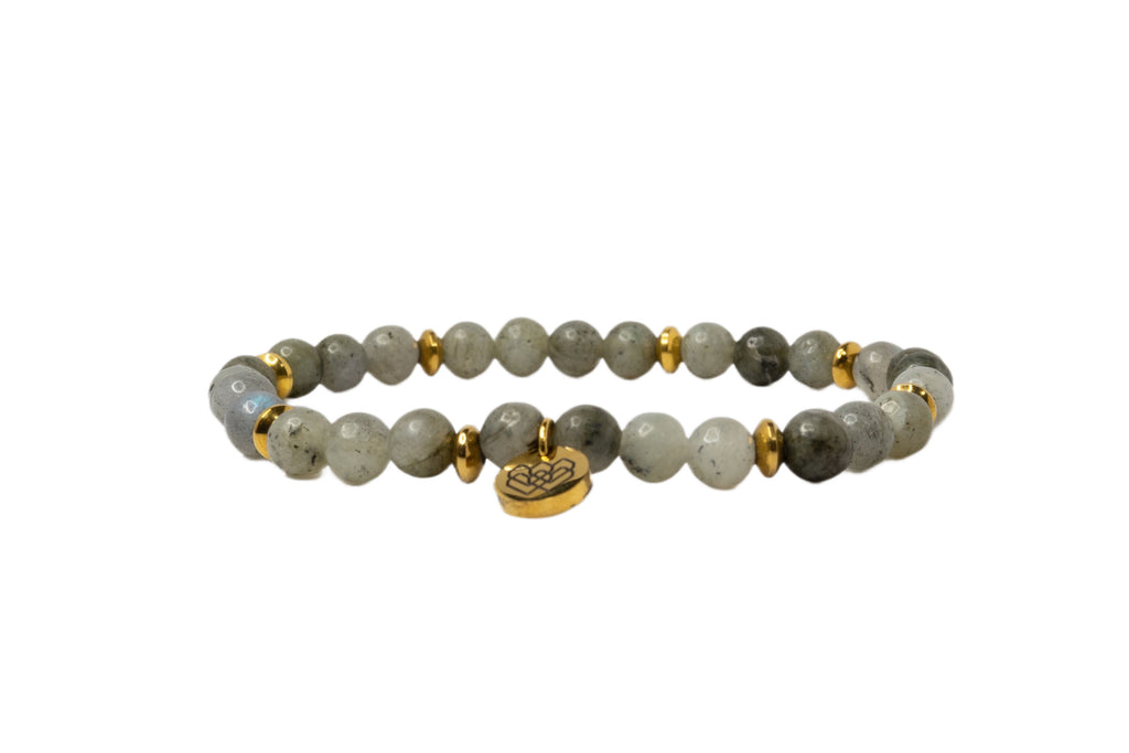 Labradorite stone with protective, calming, and transformative properties. Ideal for Leos, Scorpios, and Sagittarians. Features striking colors and aids in stress reduction and self-healing