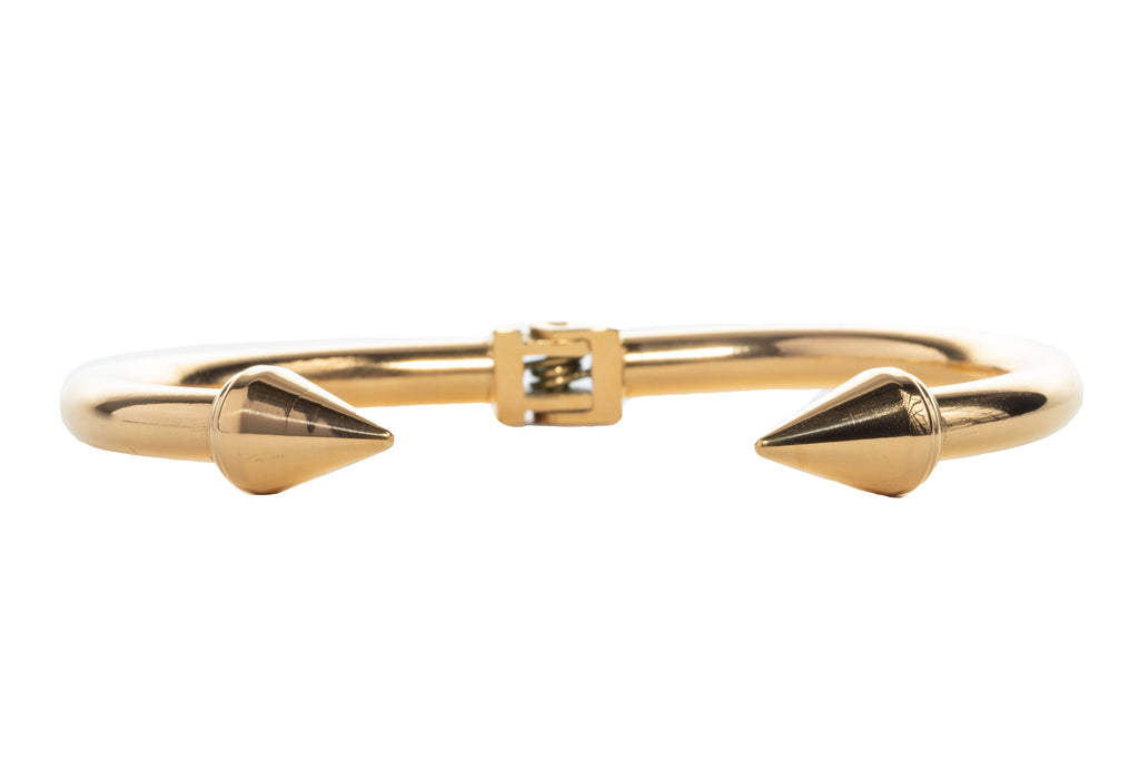 Hinged and pointed 14K gold plated stainless steel that promises to elevate any look by I AM LOVE Project